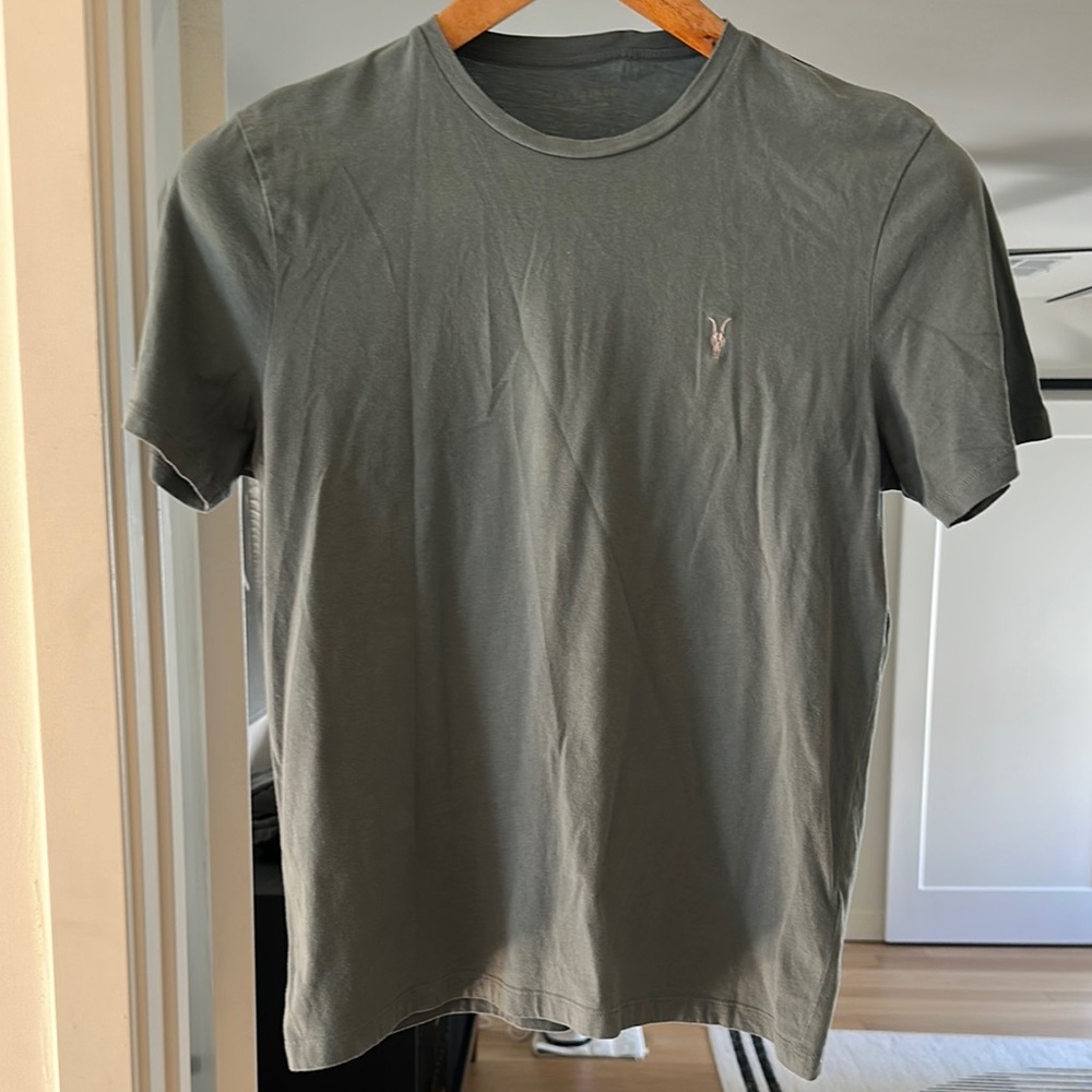 ALL SAINTS Men's Green T-Shirt